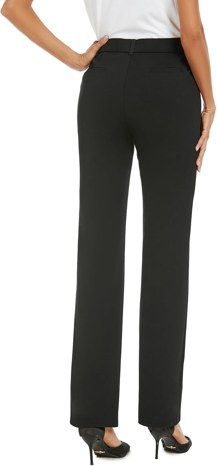 Women's Stretchy Straight Leg Dress Work Pants