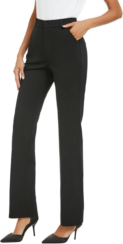 Women's Stretchy Straight Leg Dress Work Pants