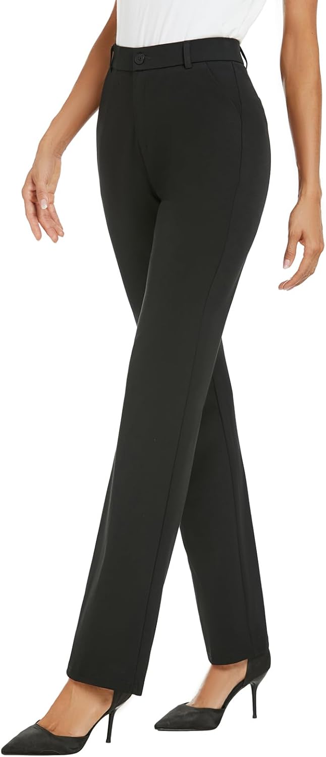 Women's Stretchy Straight Leg Dress Work Pants