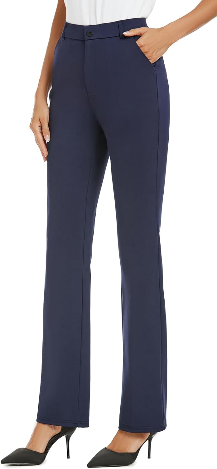 Women's Stretchy Straight Leg Dress Work Pants